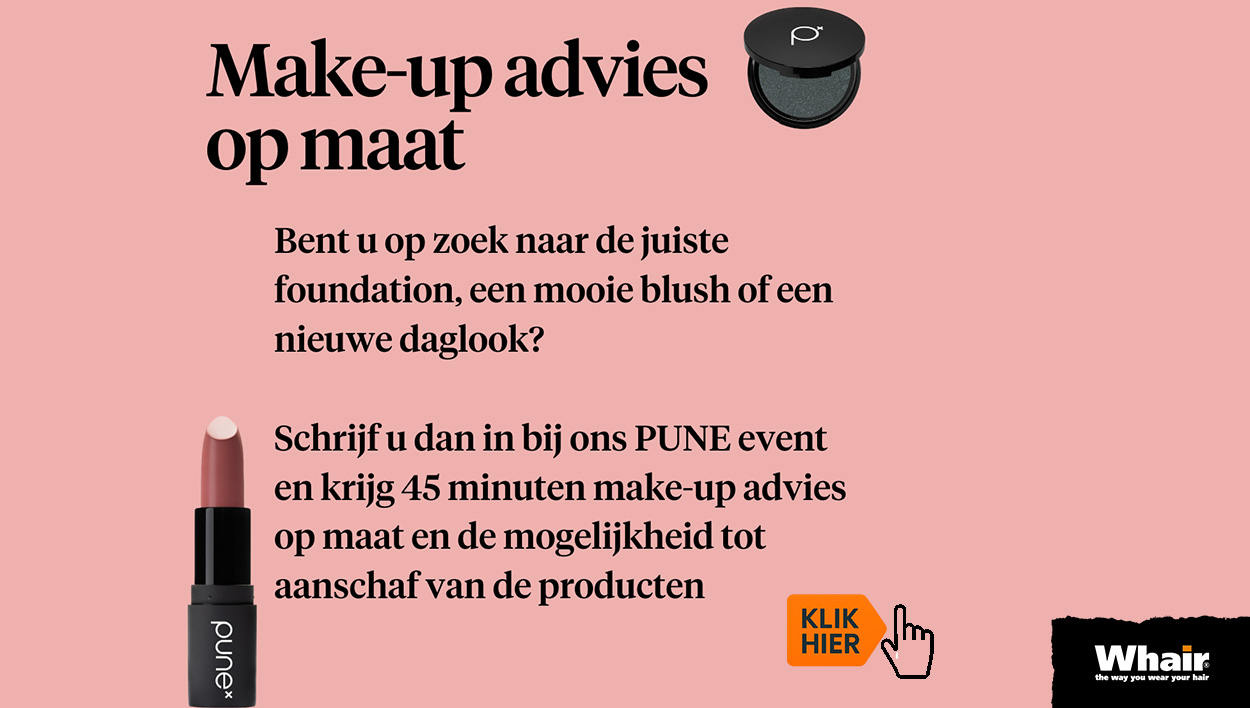 PUNE make-up event Whair Kappers Zwolle en Hattem